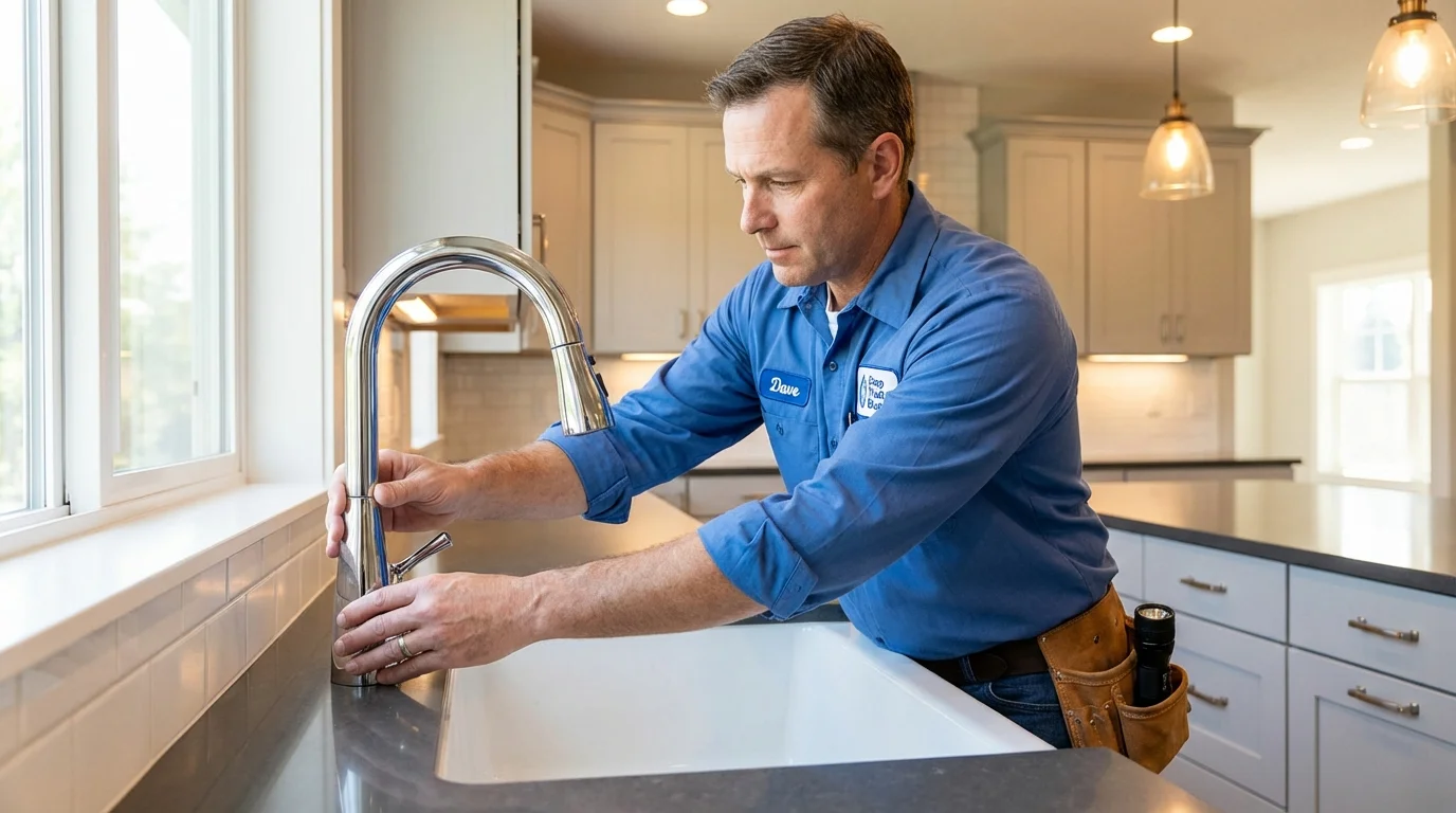Kitchen faucet installation by Johns Plumbing LLC in Riva